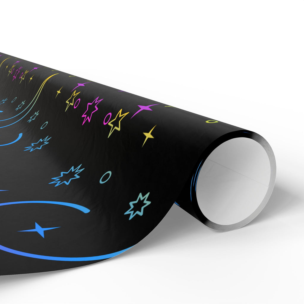 Neon Aries Constellation Wrapping Paper |Galaxy Gift Wrap