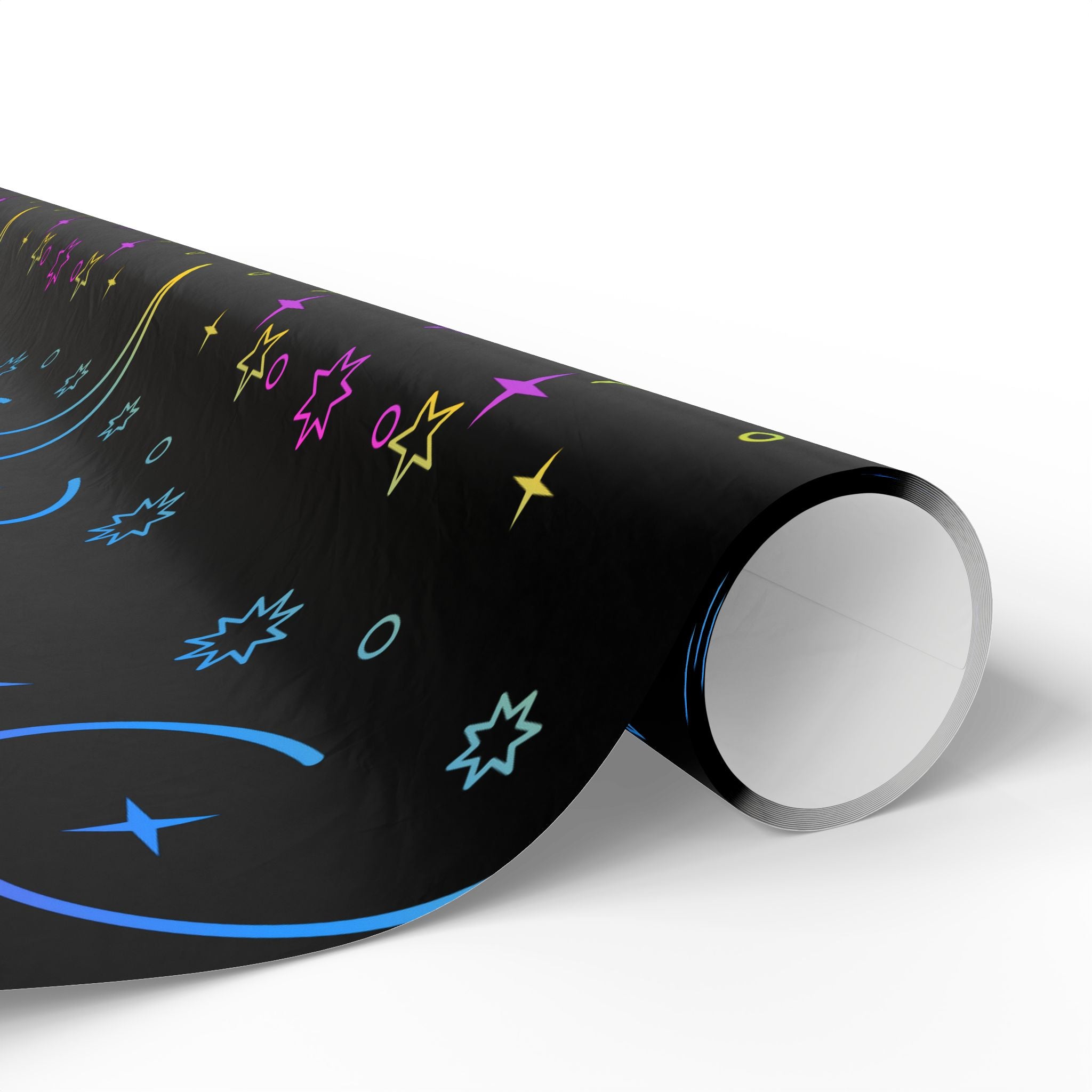 Neon Aries Constellation Wrapping Paper |Galaxy Gift Wrap
