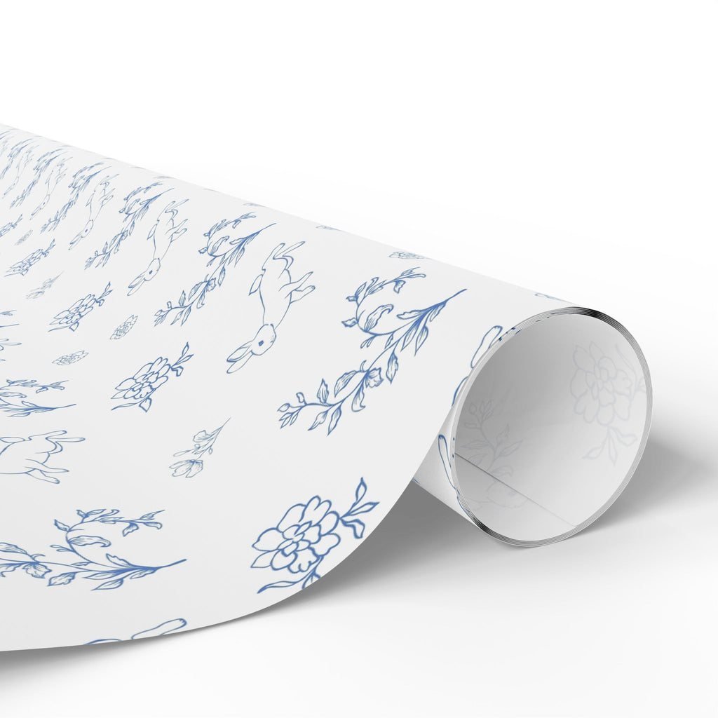 Easter Wrapping Paper- Blue Floral