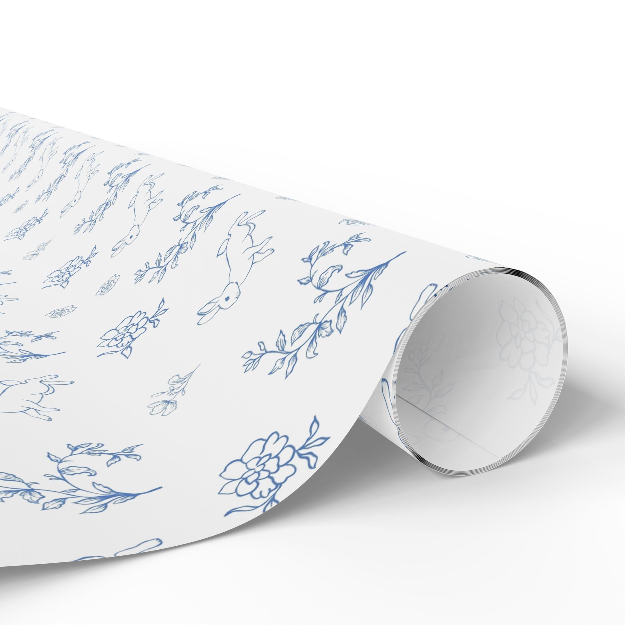 Easter Wrapping Paper- Blue Floral