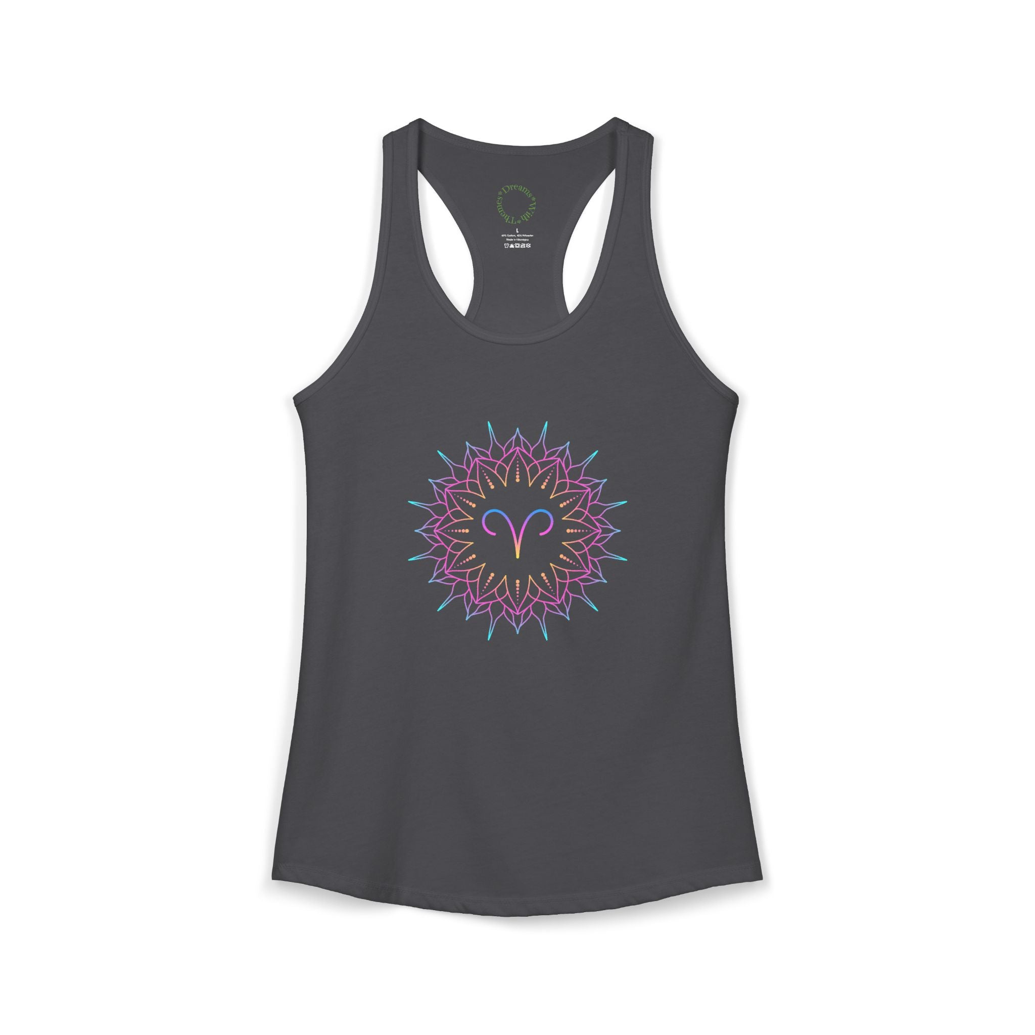 Aries Zodiac sign Racerback Tank