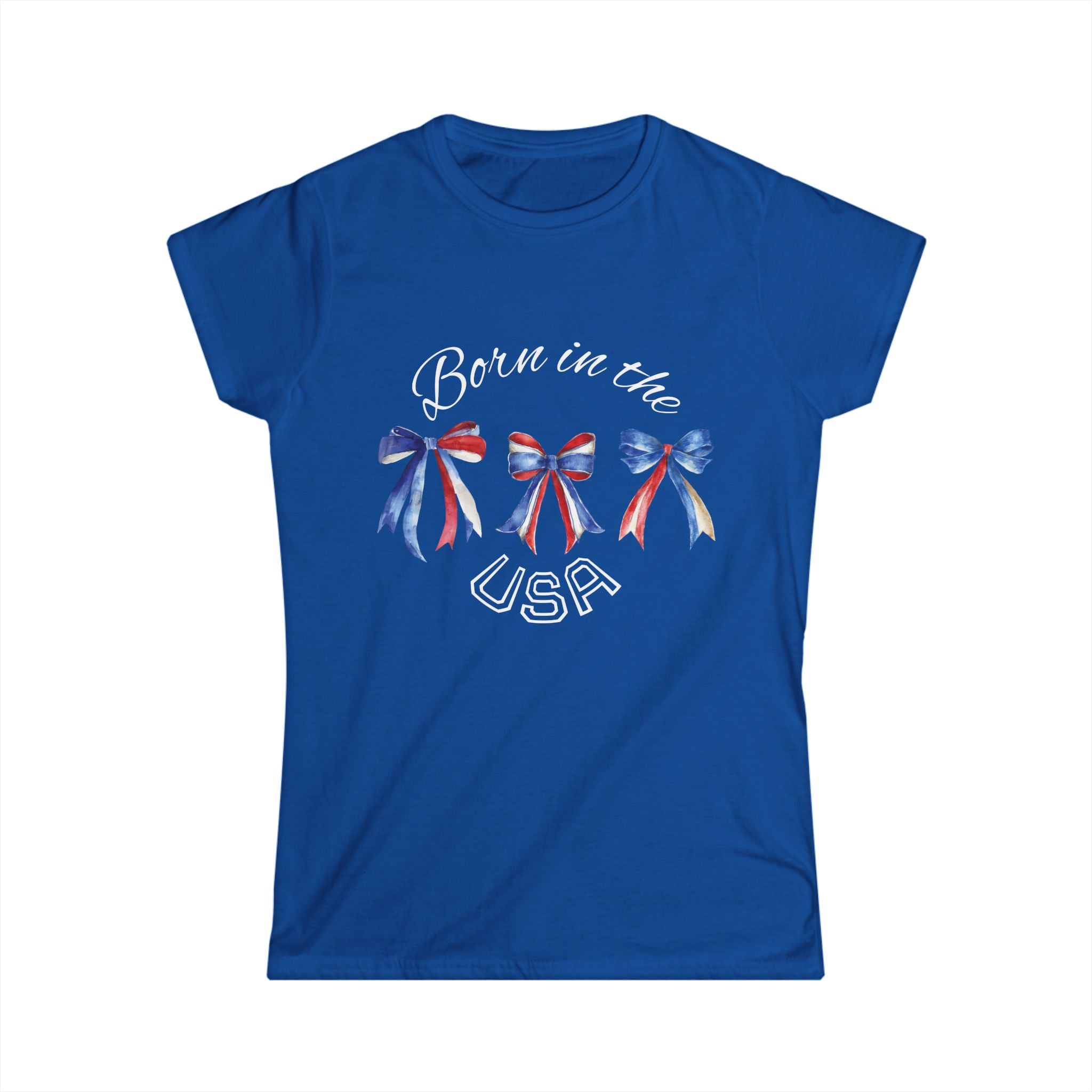 Born in the USA bow Tee | Patriotic Fourth of July shirt