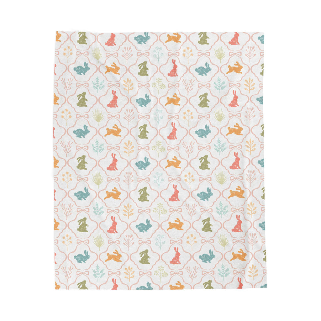 Easter Silhouette Velveteen Plush Blanket