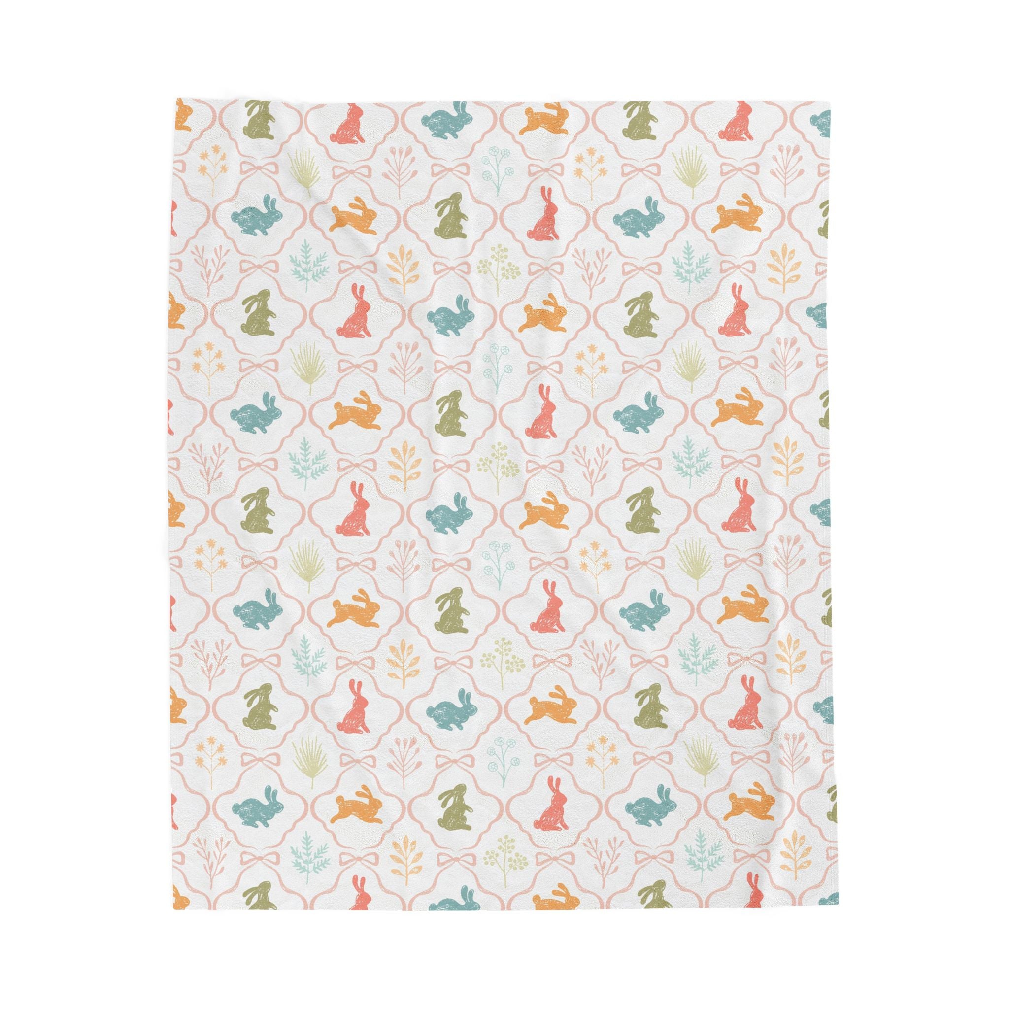 Easter Silhouette Velveteen Plush Blanket