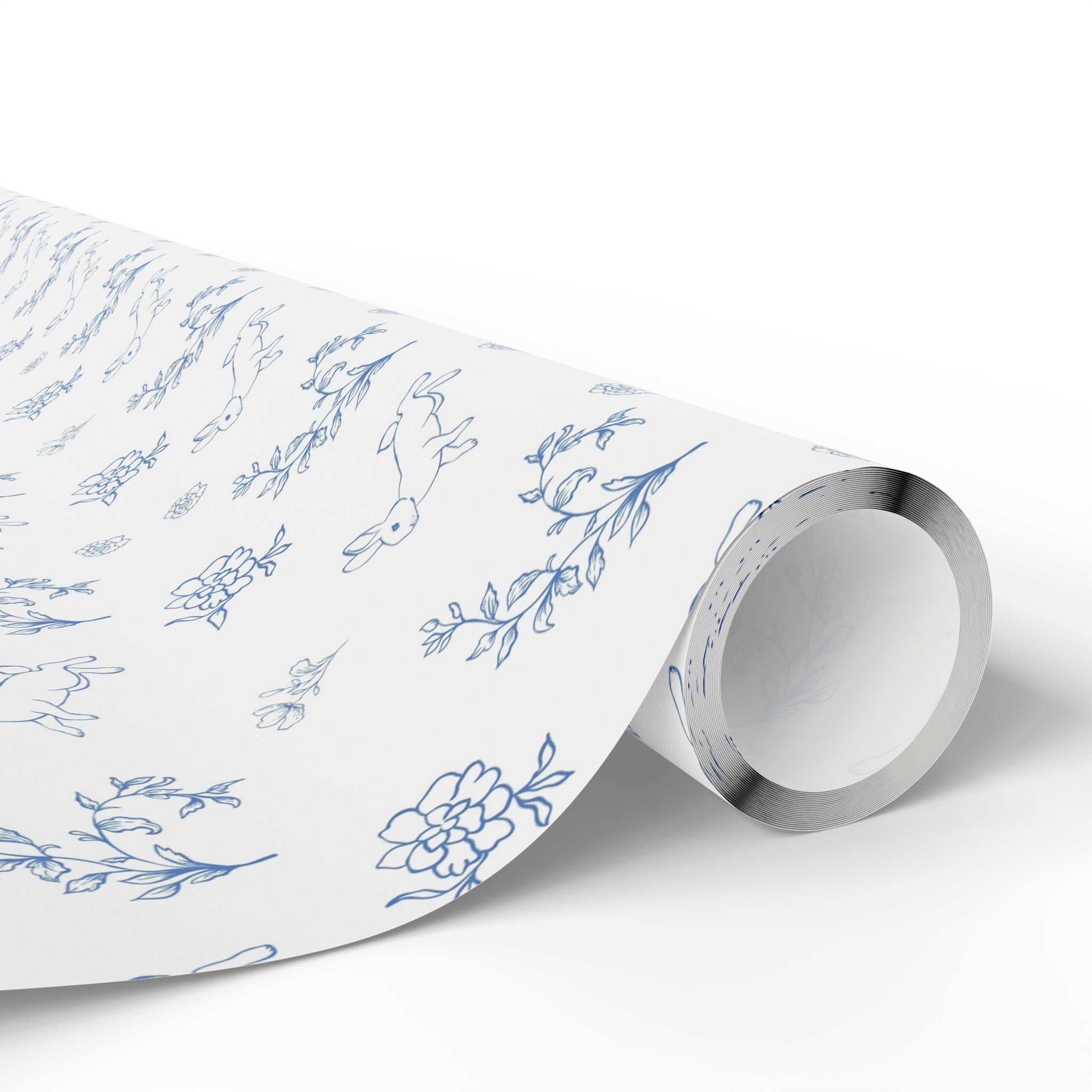 Easter Wrapping Paper- Blue Floral