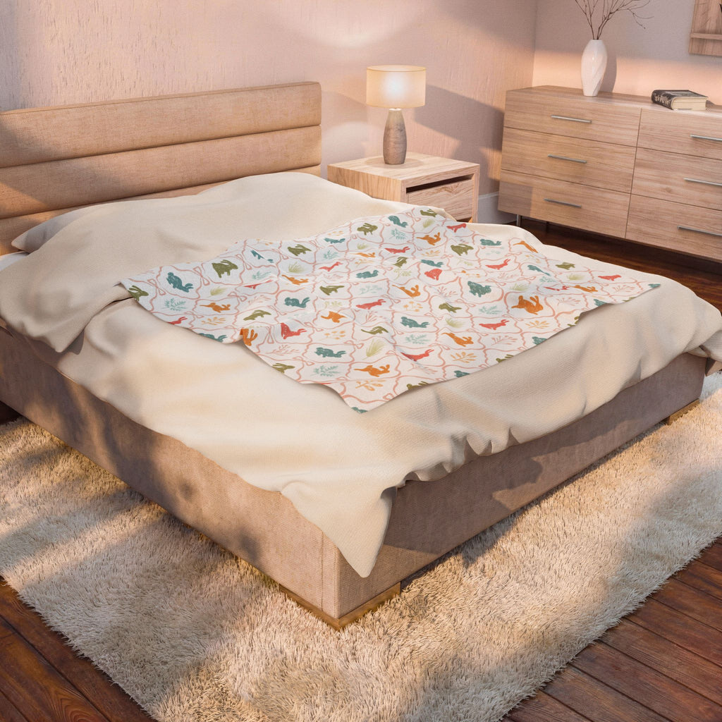 Easter Silhouette Velveteen Plush Blanket