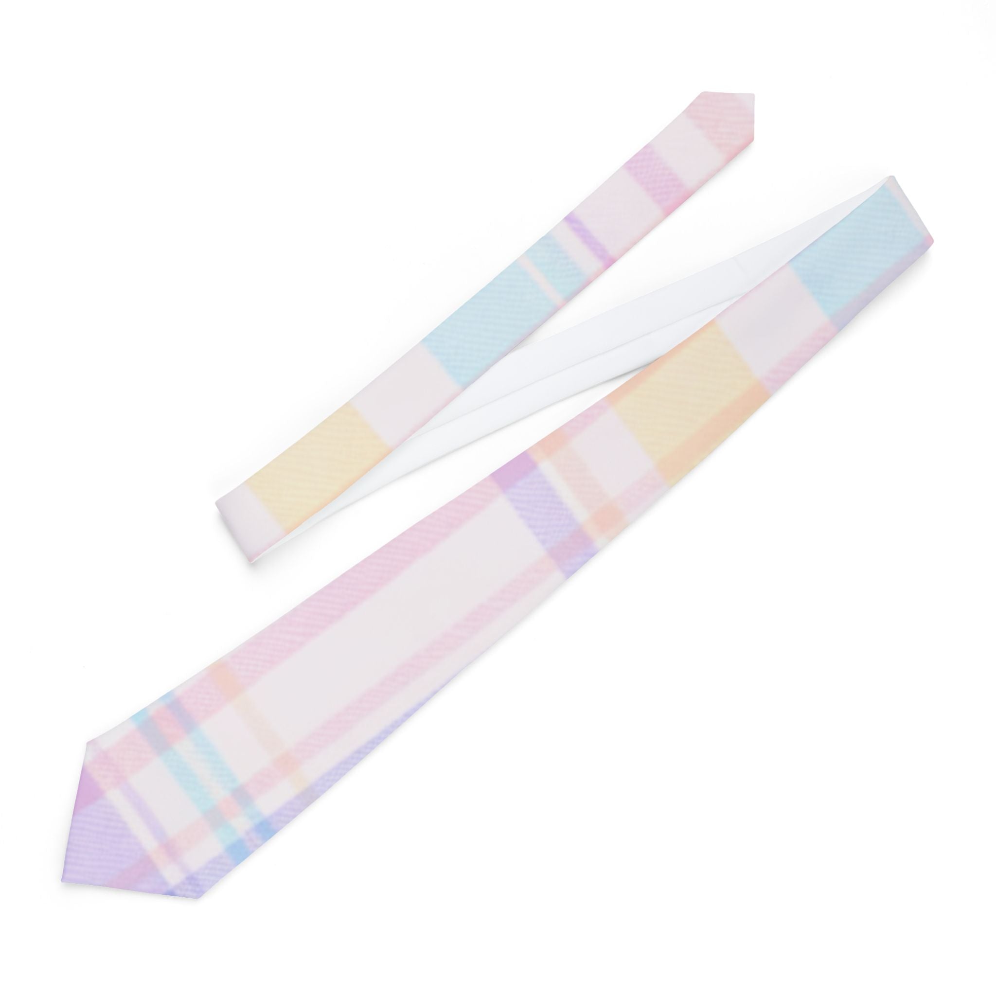 Easter Pastel Plaid Necktie