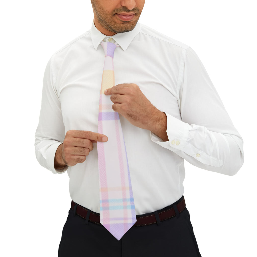 Easter Pastel Plaid Necktie