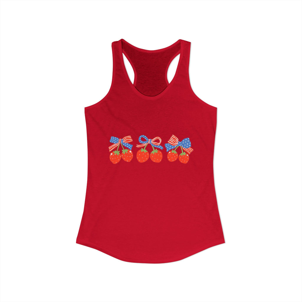 USA Strawberry Racerback Tank