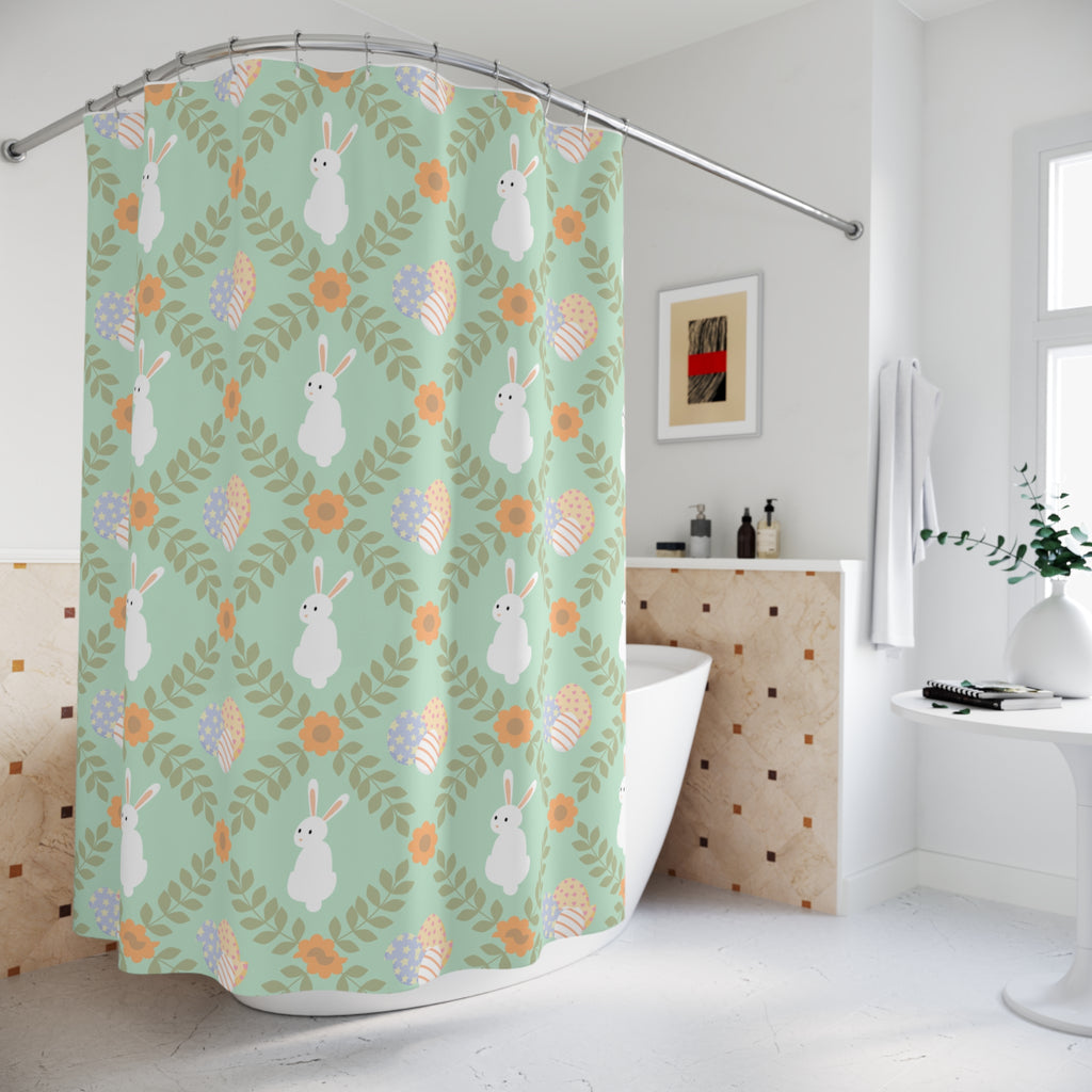 Easter Bunny Pattern Shower Curtain