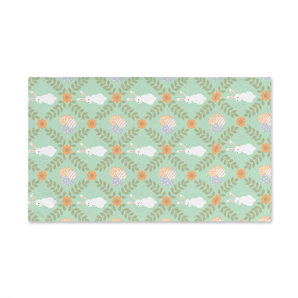 Easter Bunny Floral Pattern Hand Towel