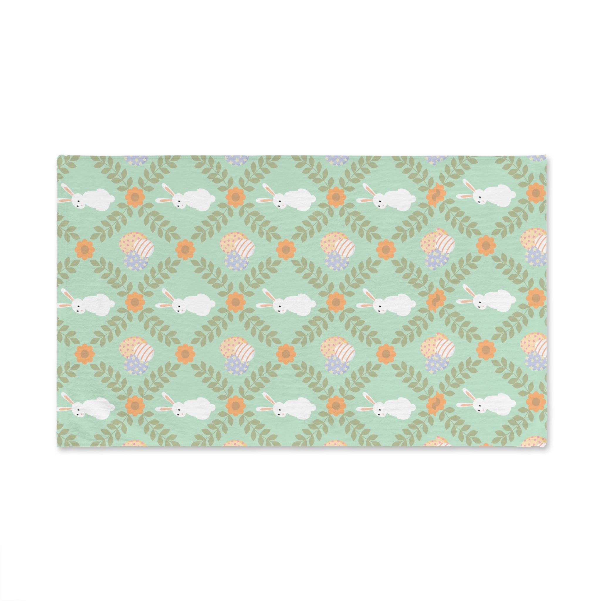Easter Bunny Floral Pattern Hand Towel