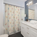 Farm Sweet Farm Shower Curtain | Rustic Floral Plaid Bathroom Decor