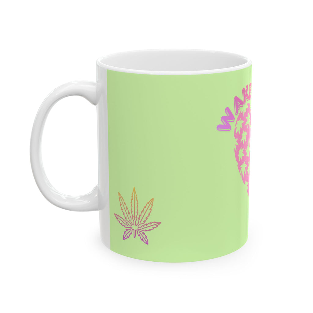 Wake & Bake heart of leaves Mug