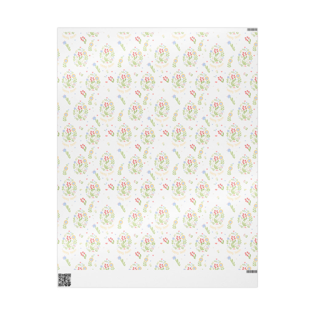 Floral Easter Wreath Wrapping Paper | Spring