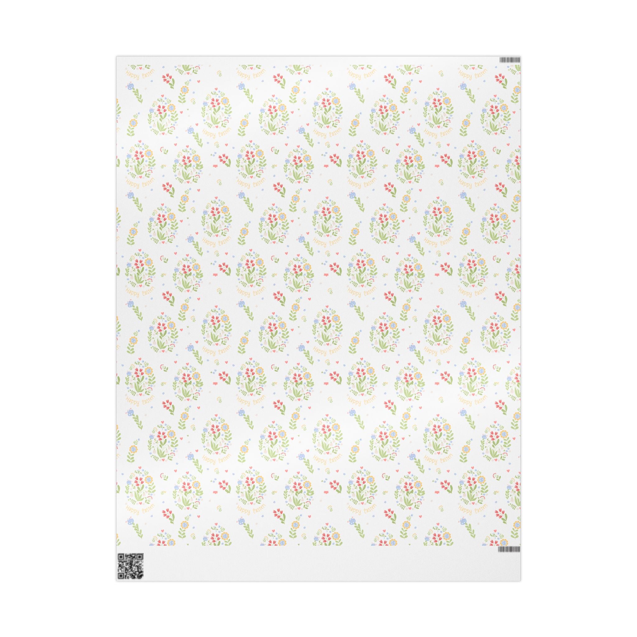 Floral Easter Wreath Wrapping Paper | Spring