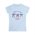 Born in the USA bow Tee | Patriotic Fourth of July shirt