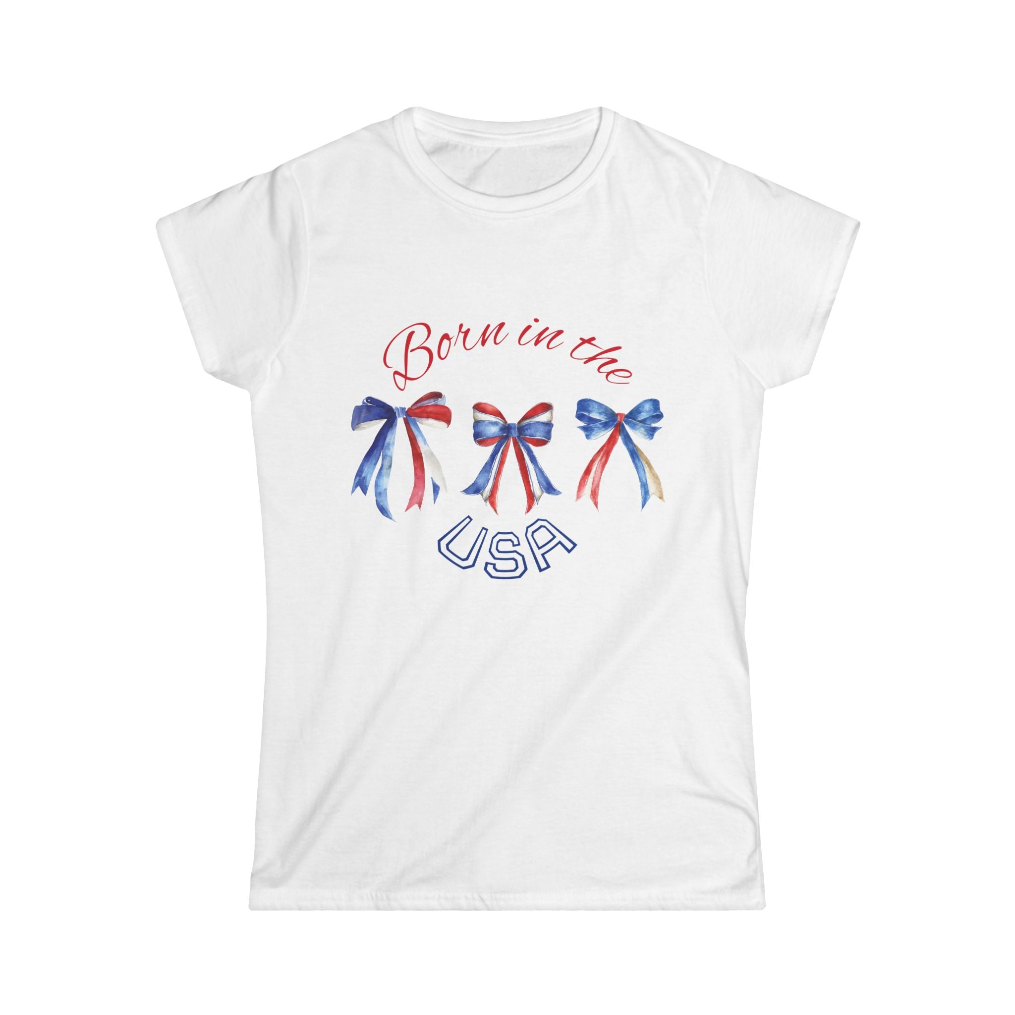 Born in the USA bow Tee | Patriotic Fourth of July shirt