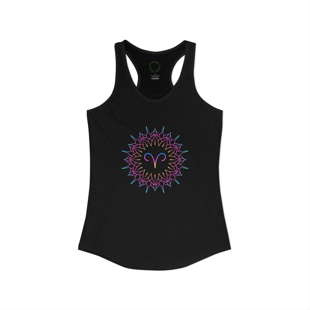 Aries Zodiac sign Racerback Tank