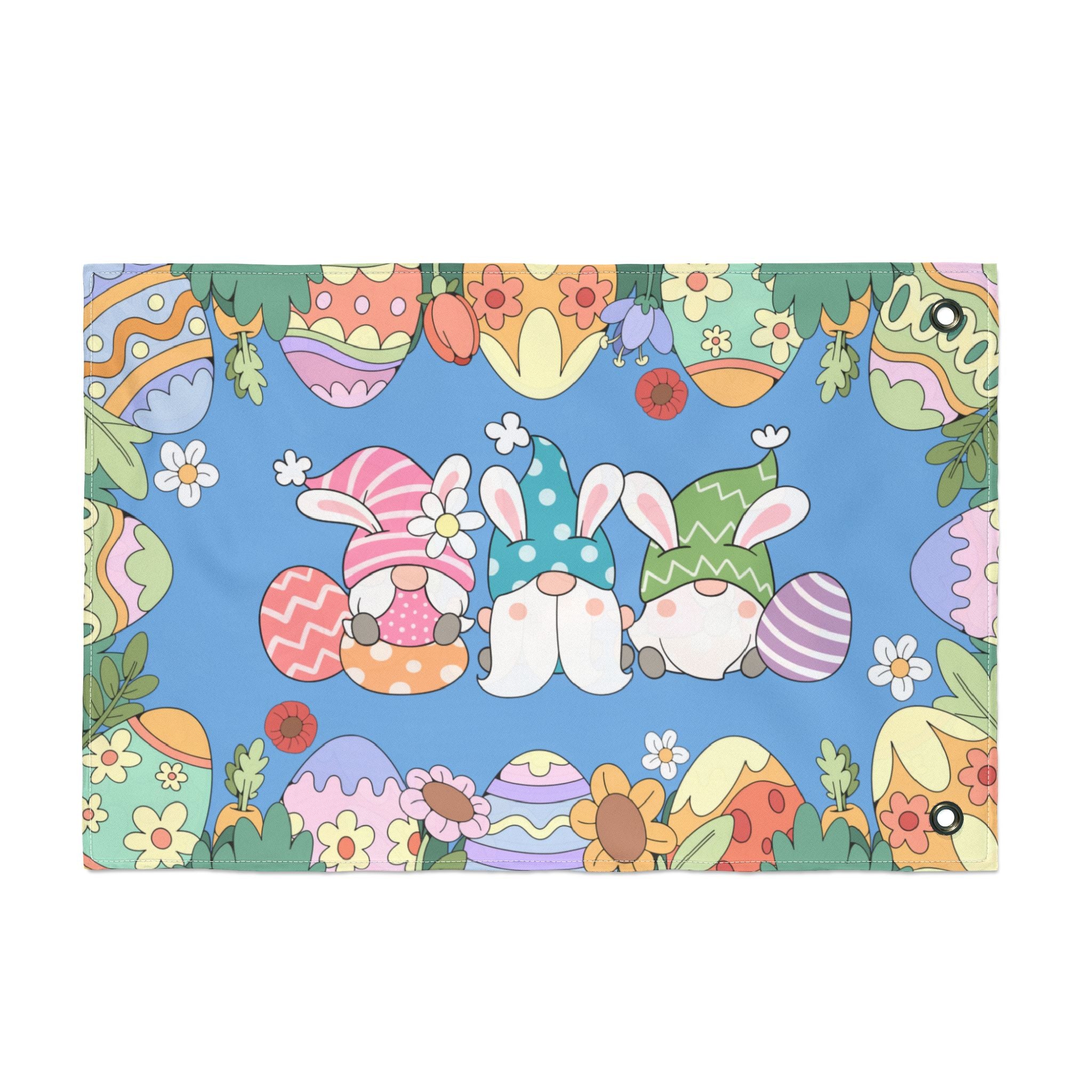 Easter Gnomes Double Sided Flag | Spring
