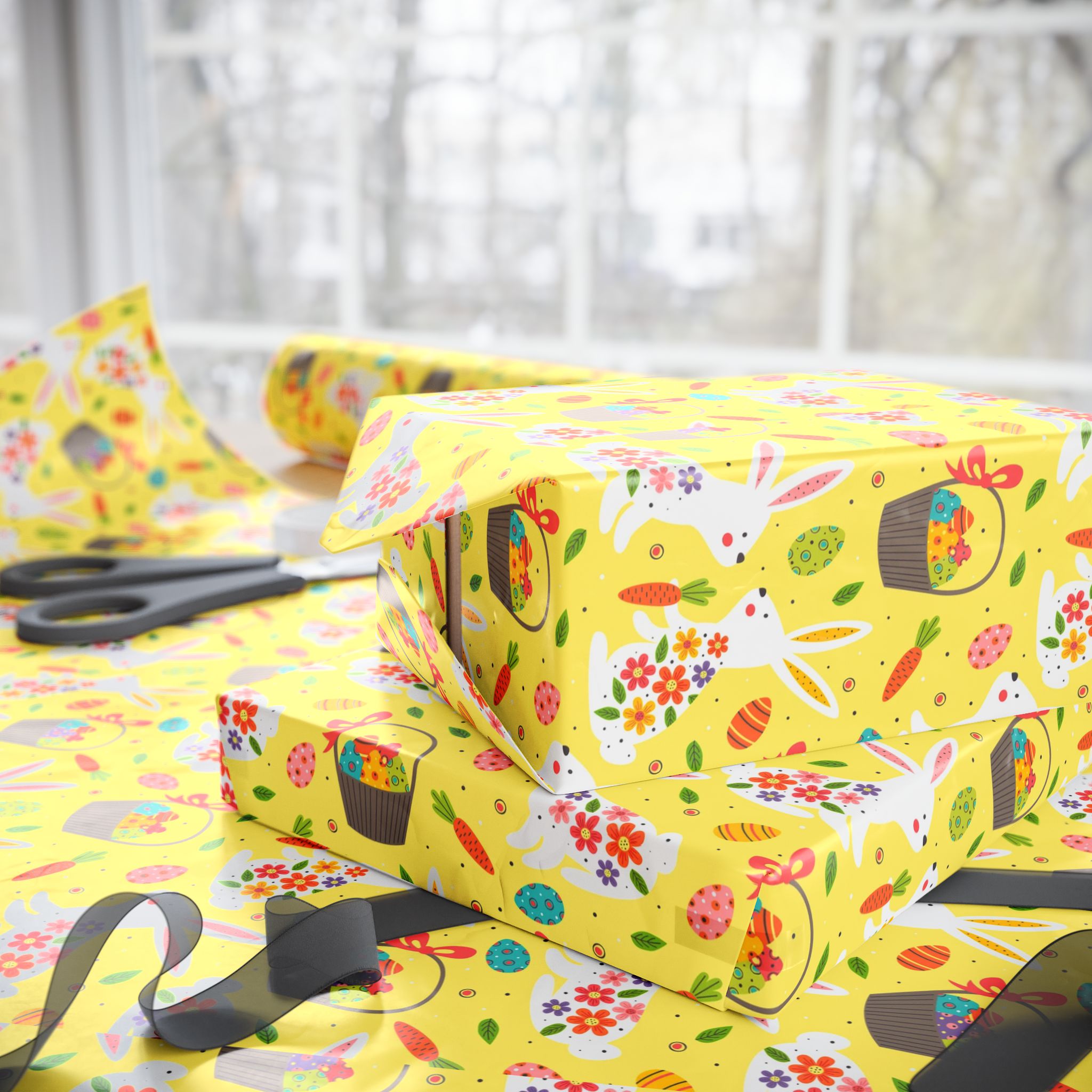 Beautiful Easter Spring Floral Wrapping Paper