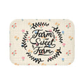 Farm Sweet Farm Bath Mat | Floral Wreath Plaid Country Decor
