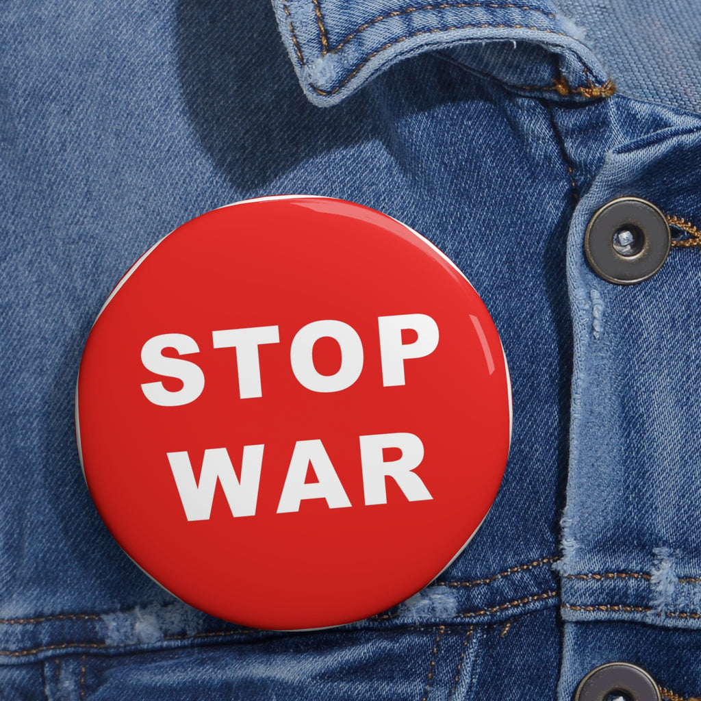 STOP WAR Pin Button | Anti War Protest Badge, Political Activism Pin