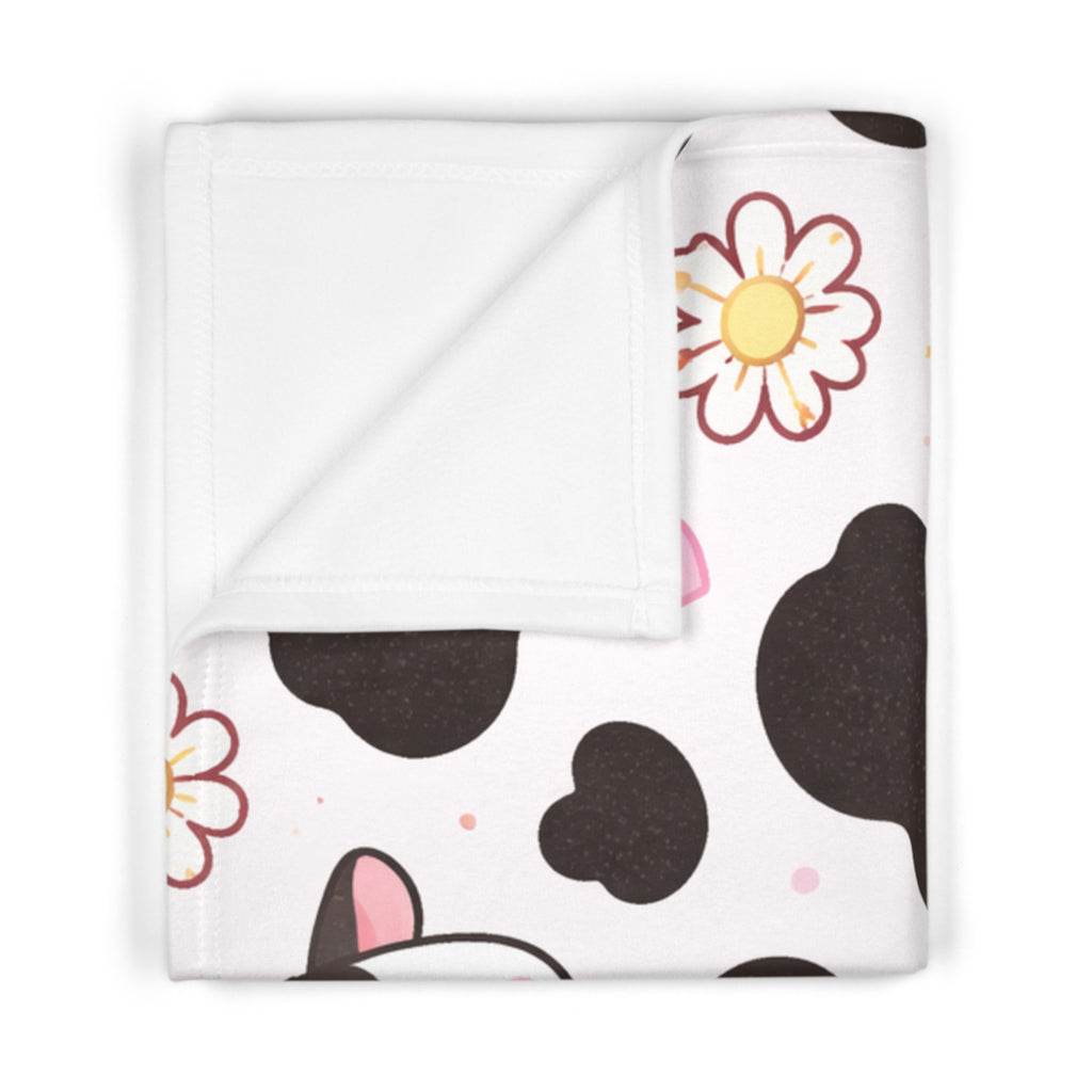Kawaii Cow Pattern Baby Blanket