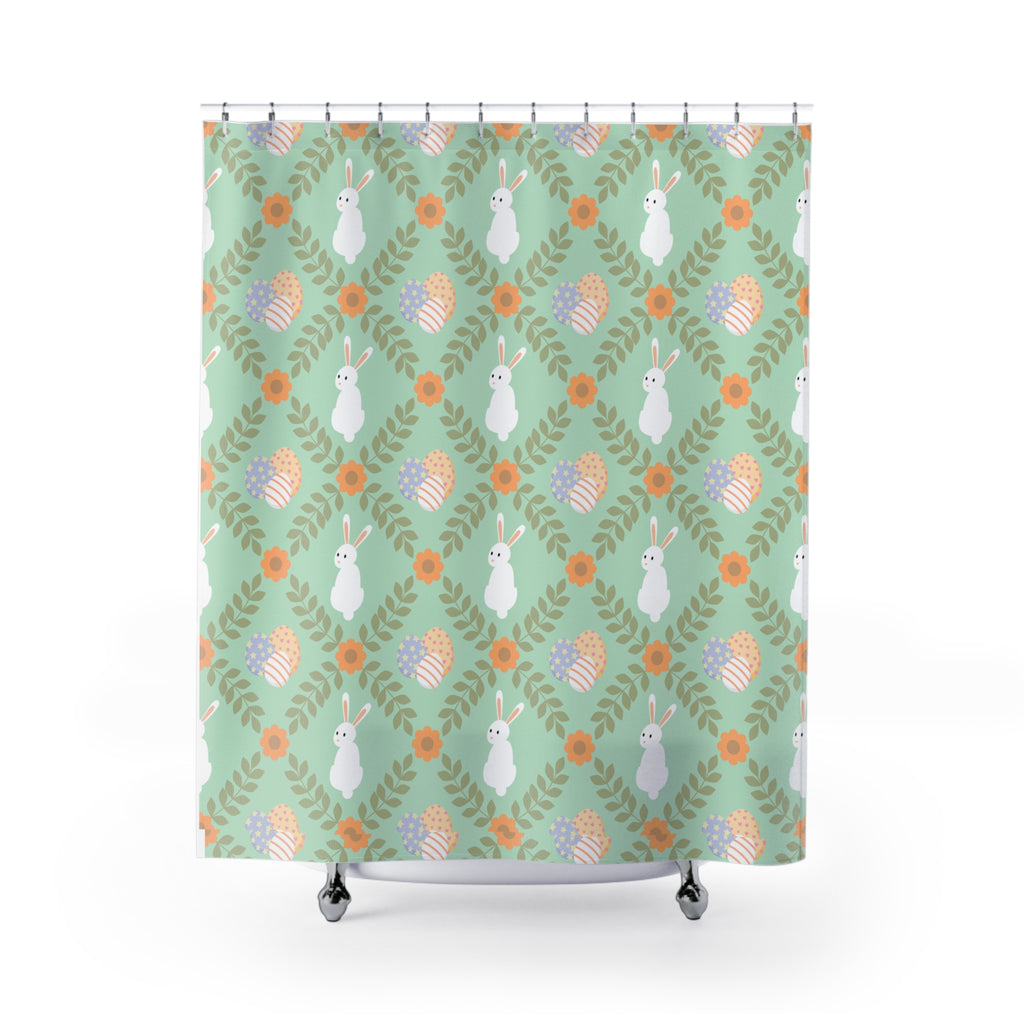 Easter Bunny Pattern Shower Curtain