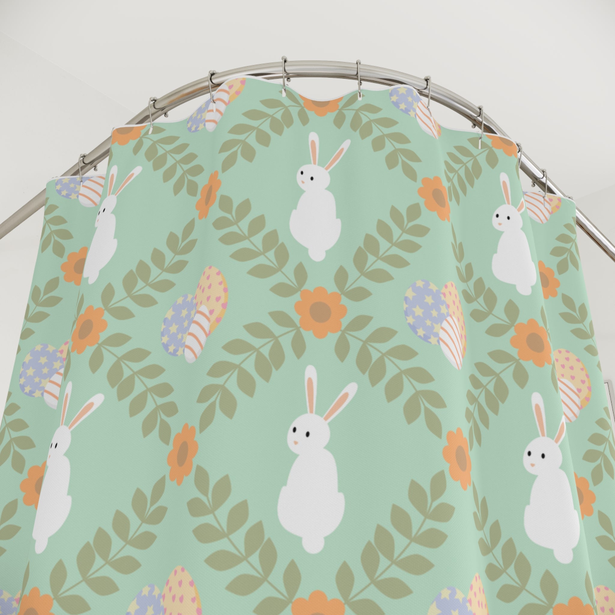 Easter Bunny Pattern Shower Curtain