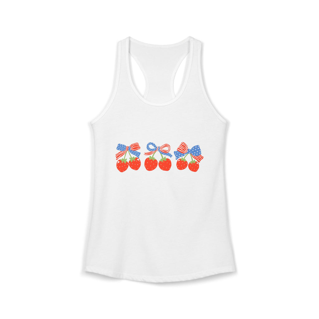USA Strawberry Racerback Tank
