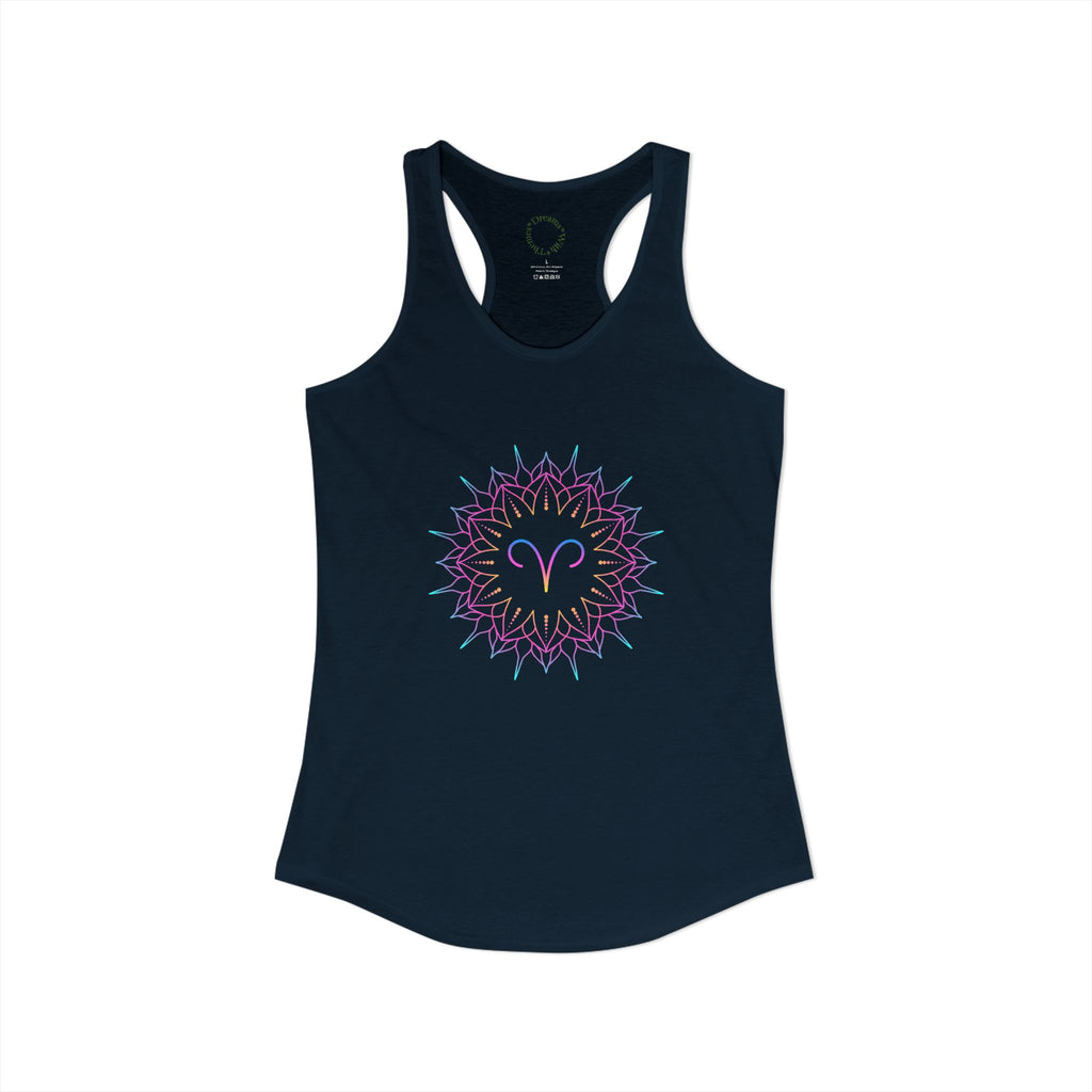 Aries Zodiac sign Racerback Tank