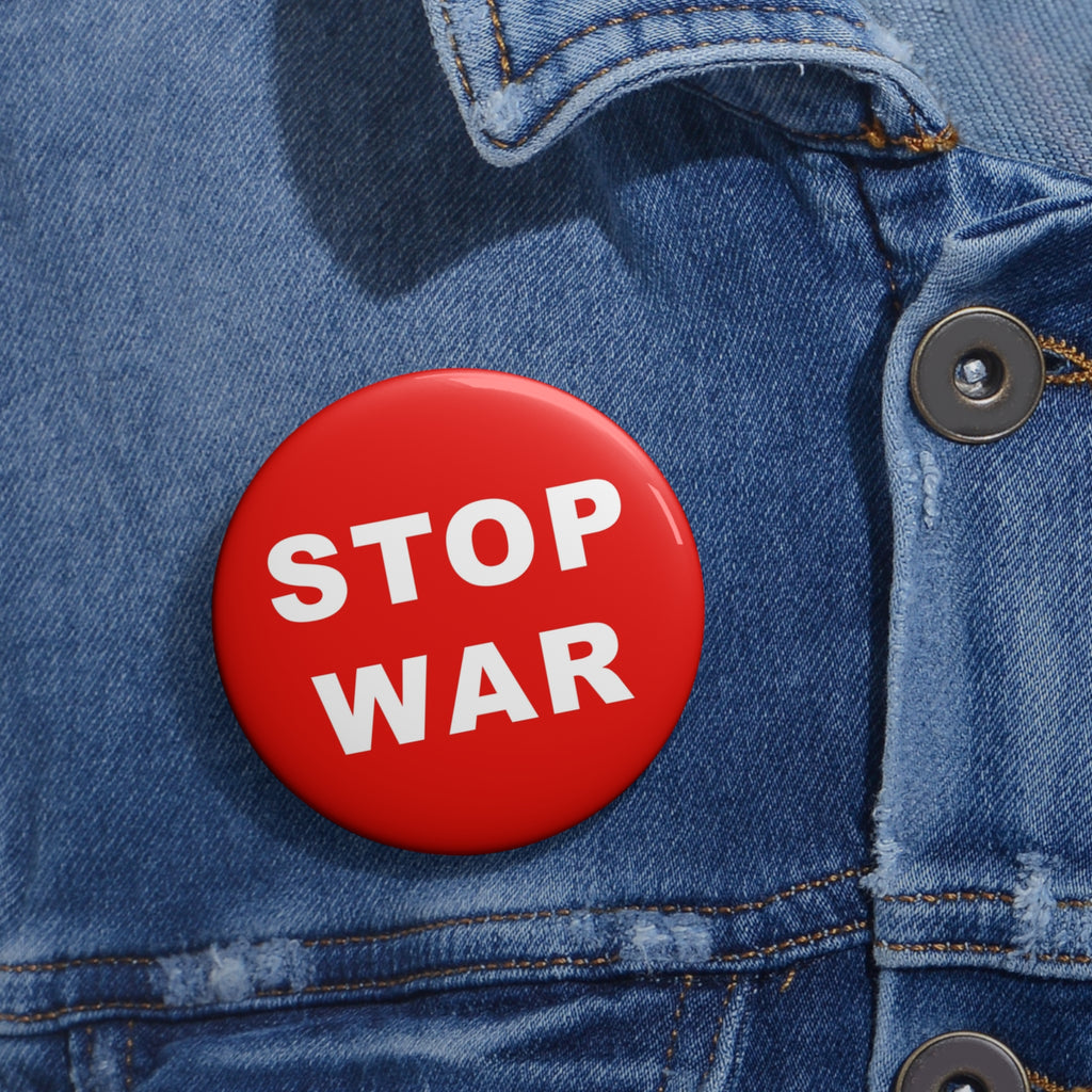 STOP WAR Pin Button | Anti War Protest Badge, Political Activism Pin