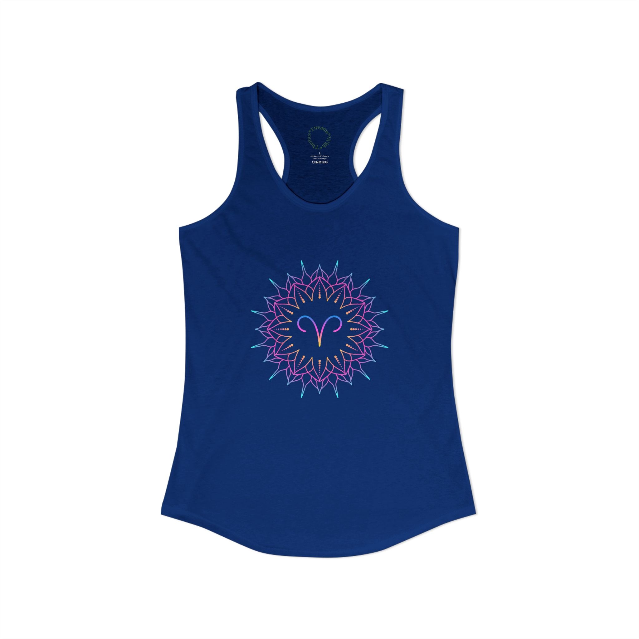 Aries Zodiac sign Racerback Tank