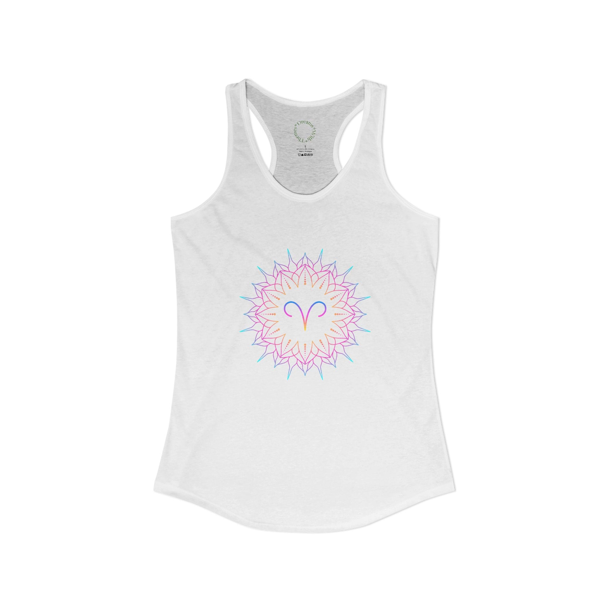 Aries Zodiac sign Racerback Tank