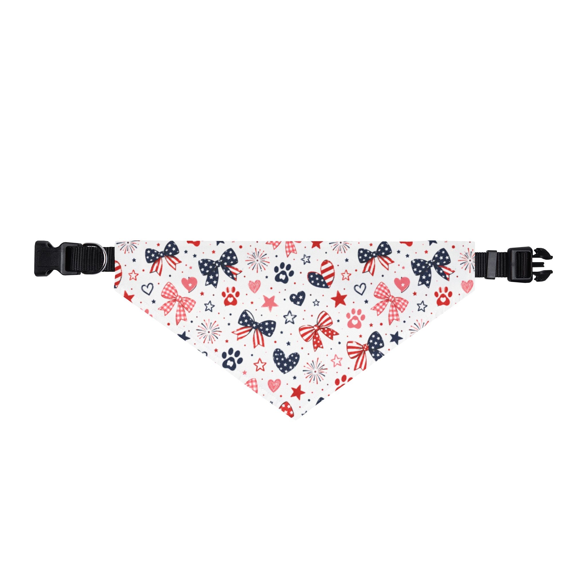 USA Bows and Paws clip on Bandana